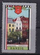 Gdańsk, Danzig, widok kamienic, herb reklama, /BH/