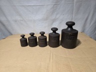 Stare odważniki handlowe - zestaw 0.5-5kg