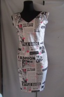 POLE&POLE SUKIENKA NOWA W NAPISY ROZM M