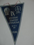 IX KRAJOWE ZAWODY LATAWCOWE LESZNO 1971 Aeroklub PRL Społem proporczyk