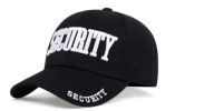 Czapka OCHRONA bejsbolowa z daszkiem SECURITY HAFT czarna dla ochroniarza