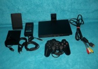 KONSOLA SONY PLAYSTATION 2 SLIM KARTA 8MB FMCB 500GB HDD 200 GIER PS1 PS2