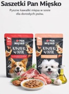 Pan Mięsko Karma mokra dla psa mix wołowina z koziną/cielęcina z królikiem
