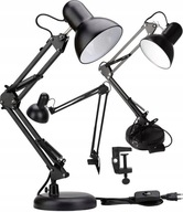 Lampka biurkowa lampa biurkowa czarny moc do 60 W