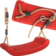 HUŚTAWKA DLA DZIECI OGRODOWA ŁAWECZKA DESKA DESECZKA SIEDZISKO CZERWONA