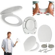 DESKA WC SEDESOWA UNIWERSALNA WOLNOOPADAJĄCA TWARDA MOCNA BIAŁA POKRYWA