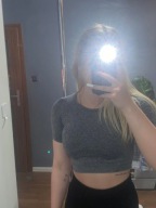 TOP SPORTOWY FITNES SZARY R S