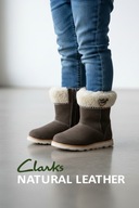 Clarks Crown Loop kozaki botki skórzane brązowe rozm. 20,5