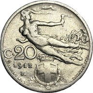 WŁOCHY - 20 CENTESIMI - 1912