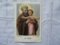 BARDZO ŁADNY STARY OBRAZEK KOLĘDOWY ŚW. JÓZEF VERITAS