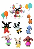 Wydruk masa cukrowa na tort BING 10 EL. + Napis