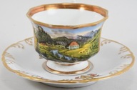 "Stockenfels mit Marenthal"-filiżanka z podstawkiem, malatura - 1824r.
