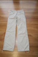 Spodnie beżowe bojówki cargo 134 8-9 lat