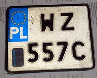 Stara tabliczka od skutera (wyrejestrowana) .