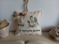 MIĘCIUTKA ZAWIESZKA Z MATERIAŁU ANIOŁY BAWEŁNA