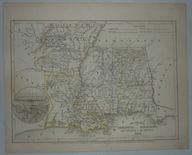 Ameryka północna= Arkansas,Missisipi,Luisiana i Alabama 1850 rok
