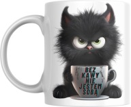 Kubek z kotem, bez kawy nie jestem sobą