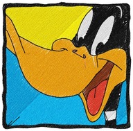 Termo Naszywka Kaczor Daffy Looney Tunes Haftowana Naprasowanka