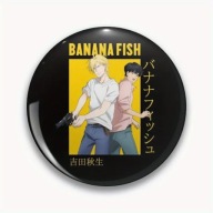 PRZYPINKI BADZIKI BUTTONY ZNACZKI 44 mm – na każdy gust! BANANA FISH