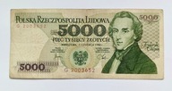 5000 ZŁOTYCH 1982 seria G