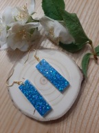 Kolczyki z żywicy z brokatem Wyjątkowe prezent