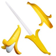 Plastikowy MIECZ ROZKŁADANY Banan ŚMIESZNA Zabawka dla Dziecka 50cm Żółty