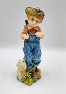 myśliwy ze strzelbą i pieskiem - figurka kolekcjonerska - sygnowana FS