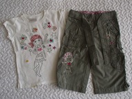 Next bluzka i spodnie z dziewczynką roz 110