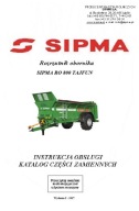 SIPMA RO 800 TAJFUN - instrukcja obsługi, katalog części (2017-18)
