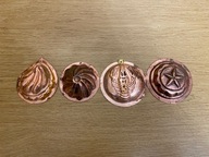 Miedziane foremki do powieszenia i pieczenia 4szt