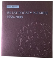 2008 450 lat Poczty Polskiej Fi blok na płótnie 213 ** +FDC wzór 2 folder