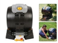 Kompostownik bębnowy obrotowy 100L czarny szeroki otwór zamykany ogród