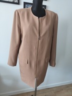 Kurtka damska płaszczyk 42 zgrabna elegancka XL lekka karmel