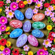 Pisanki wielkanocne kraszanki GĘSIE ręcznie robione ludowy folk unikat 2026