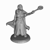 Fantasy Elfka Czarodziejka 15 cm 3D PLA- srebrna figurka RPG z filamentu