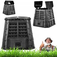 KOMPOSTOWNIK OGRODOWY 1-KOMOROWY MROZOODPORNY POJEMNIK NA ODPADY NAWÓZ 480L