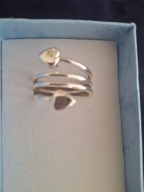 PIERŚCIONEK serce duży retro REGULOWANY MODNY ANIME VINTAGE WALENTYNKI