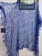 delikatna chusta mgiełka moher wełna moherowa ażurowa