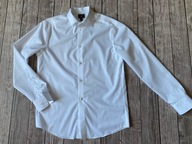 H&M piękna biała elegancka KOSZULA męska do garnituru slim fit rozm. L