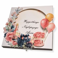 Pudełko prezent kartka na urodziny 30 40 kobiety, imieniny, personalizacja