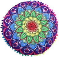 Poduszka do medytacji jogi yoga MANDALA boho etno orientalna kolorowa pufa