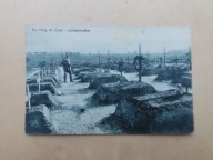 Stara fotografia, pocztówka 1915 wojna na wschodzie, groby żołnierzy