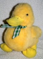 DUŻA MASKOTKA PLUSZOWA UROCZA KACZKA ŻÓŁTA KACZUSZKA