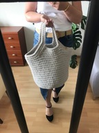 MAMAJASTUDIO Duża torebka damska do ręki,modny koszyk.