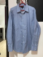 R Koszula Jasper Conran niebieska wstawki przód subtelne fale bawełna