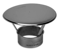 WKŁAD KOMINOWY PARASOL NASADA DASZEK FI 100 mm NIERDZEWNY KWASOODPORNY