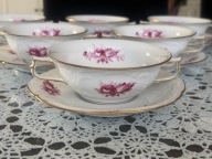 Rosenthal Sanssouci biała porcelana złoto 6 sztuk bulionówki bulionówka