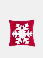 POSZEWKA NA PODUSZKĘ ŚWIĄTECZNA ŚNIEŻYNKA 100% BAWEŁNA CZERWONA 2 SZTUKI !