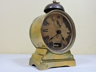 Unikatowy Zegar Kominkowy Budzik Francuski Widoczne Kolo Balansowe BAYARD