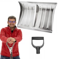 PROFESJONALNA ALUMINIOWA SZUFLA 50 DO ŚNIEGU Z ERGONOMICZNĄ RĄCZKĄ
